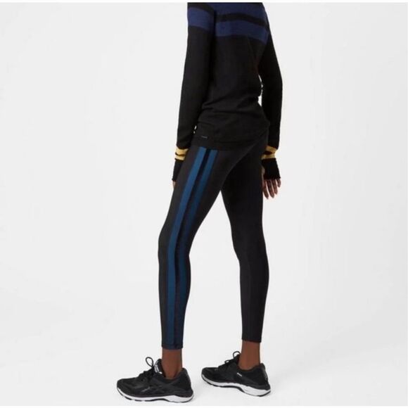 Sweaty Betty Tuxedo Velvet Stripe Thermodynamic Running Leggings S - Picture 2 of 7